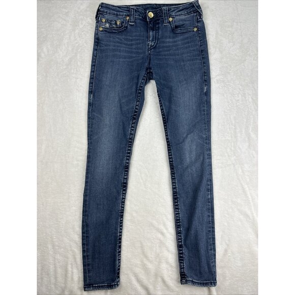 True Religion Womens Jeans Size 30 X 30 Super Skinny Blue Denim Blue - Picture 1 of 11